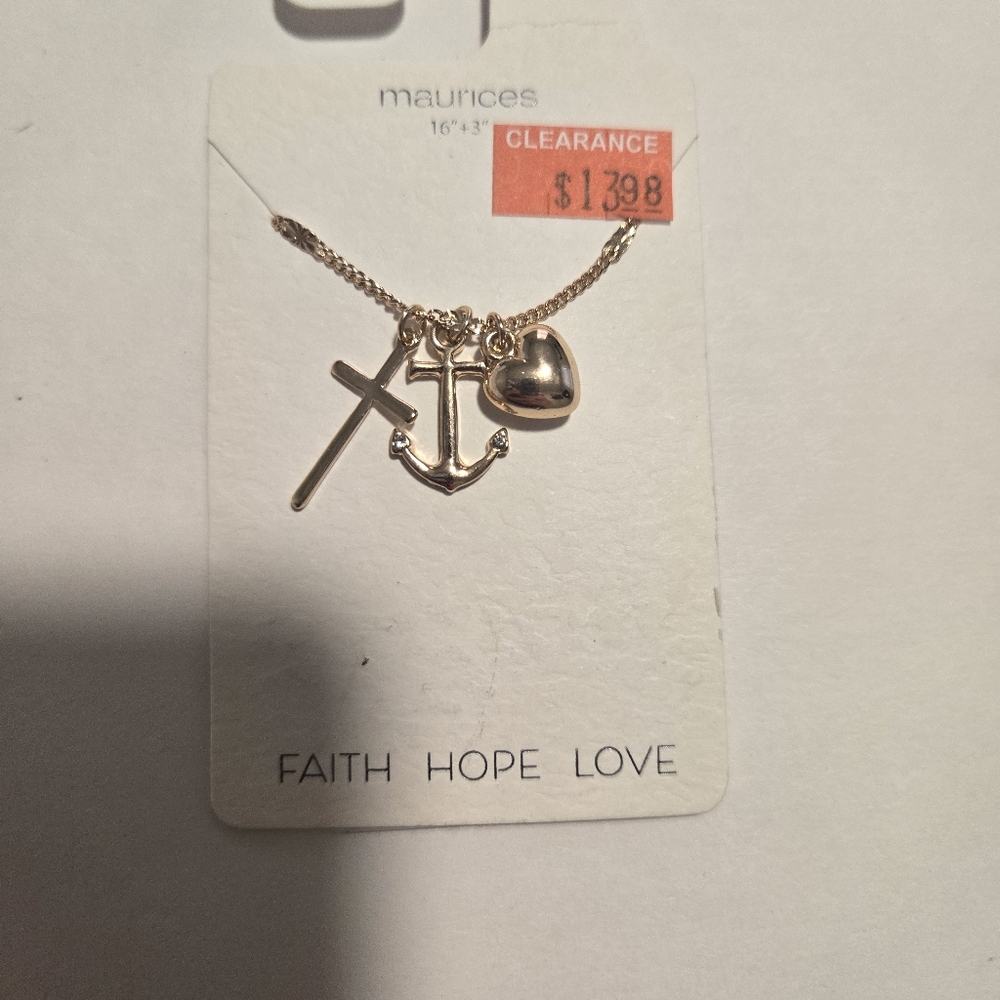 Maurices faith hope love necklace